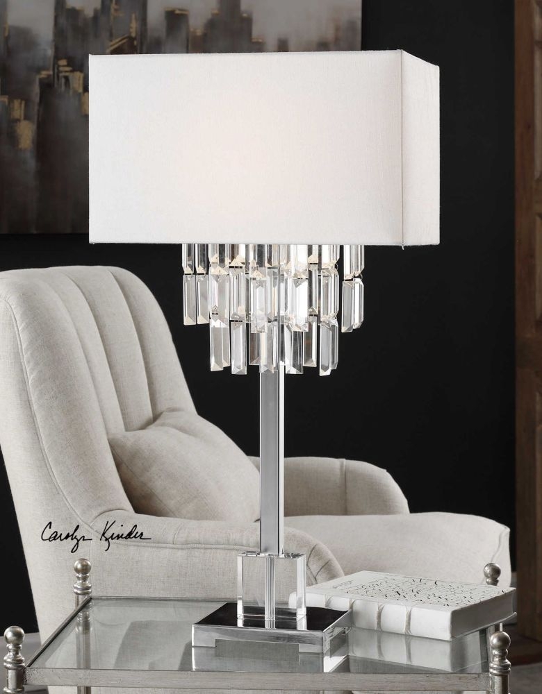 Product photograph of Mindy Brownes Resana Polished Nickel Table Lamp from Choice Furniture Superstore.