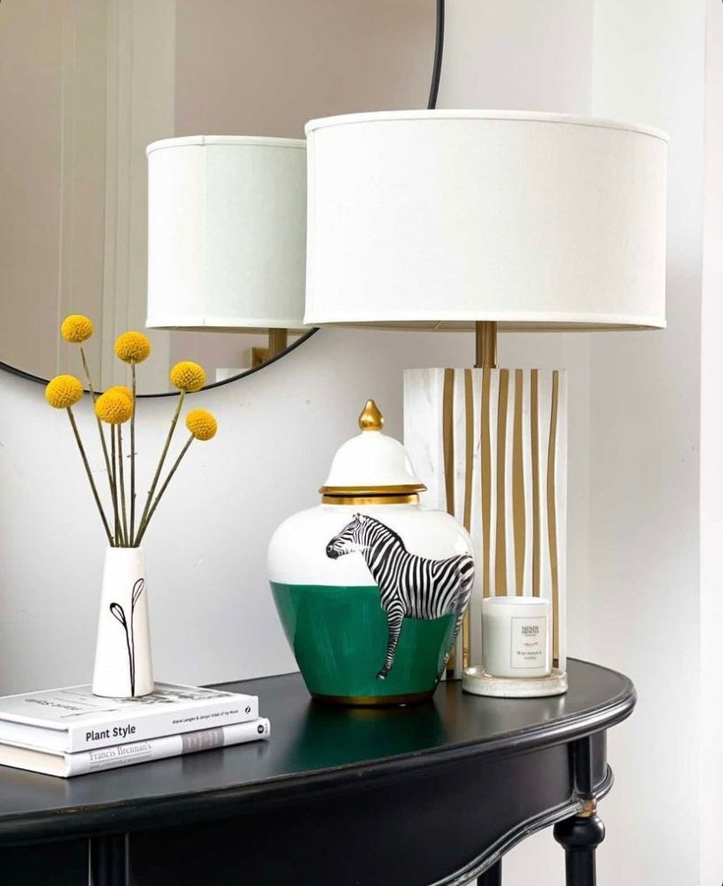 Product photograph of Mindy Brownes Draper Smooth Marble Effect Table Lamp from Choice Furniture Superstore.