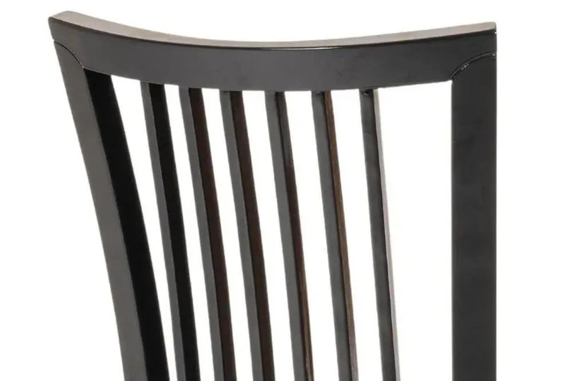 Product photograph of Athena Walnut High Gloss Slatted Back Dining Chair With Beige Seat Pads from Choice Furniture Superstore.