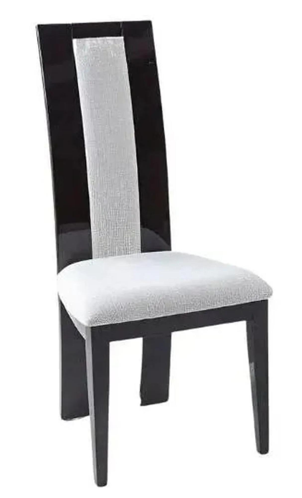 Product photograph of 2 X Alpine Walnut High Gloss High Back Dining Chair With Beige Seat Pads from Choice Furniture Superstore.