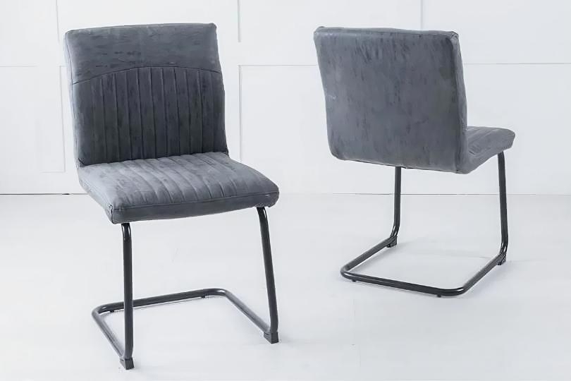 Product photograph of Clearance - Brooklyn Dove Grey Faux Leather Dining Chair from Choice Furniture Superstore.