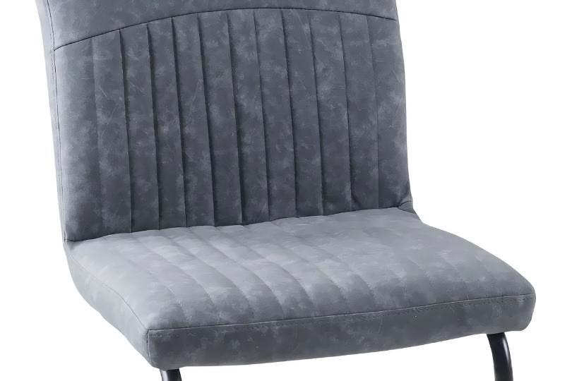 Product photograph of Clearance - Brooklyn Steel Grey Faux Leather Dining Chair from Choice Furniture Superstore.
