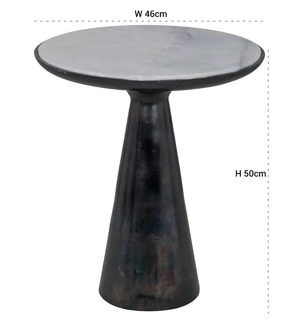 Product photograph of Ethan 46cm Round Side Table from Choice Furniture Superstore.