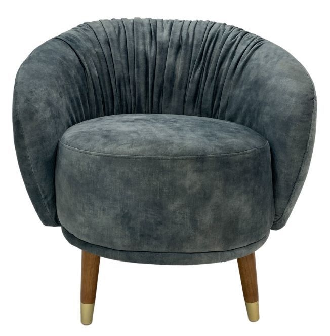 Product photograph of Mindy Brownes Kiona Pleated Aqua Teal Armchair from Choice Furniture Superstore.