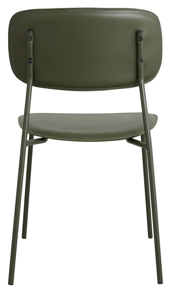 Product photograph of Nordal Esa Green Faux Leather Dining Chair Sold In Pairs from Choice Furniture Superstore.