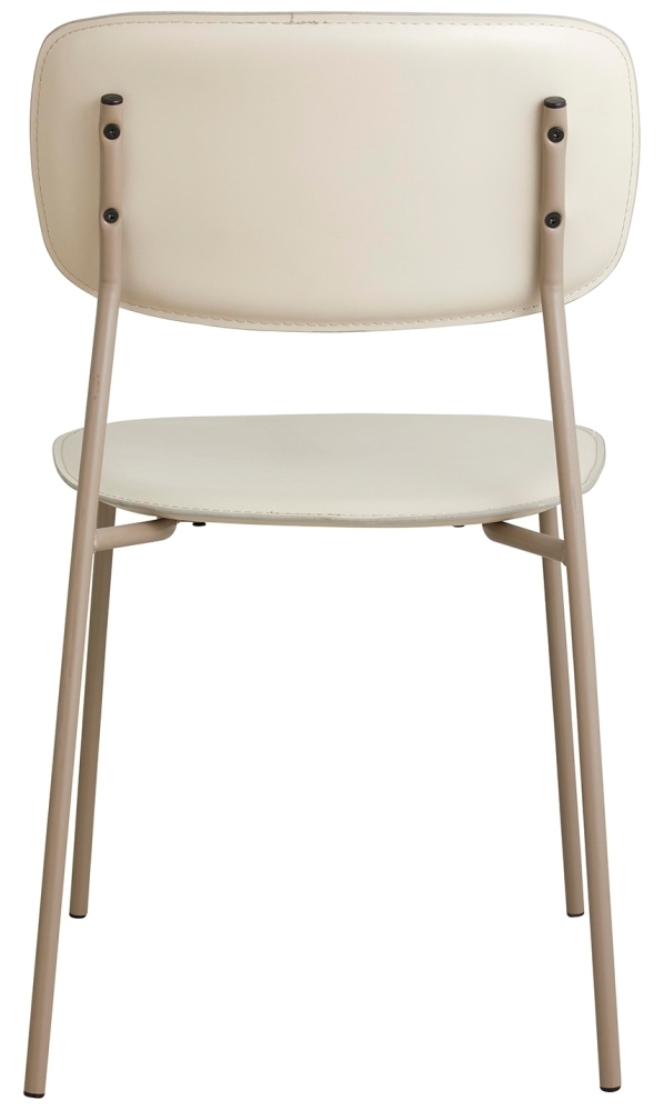 Product photograph of Nordal Esa Beige Faux Leather Dining Chair Sold In Pairs from Choice Furniture Superstore.