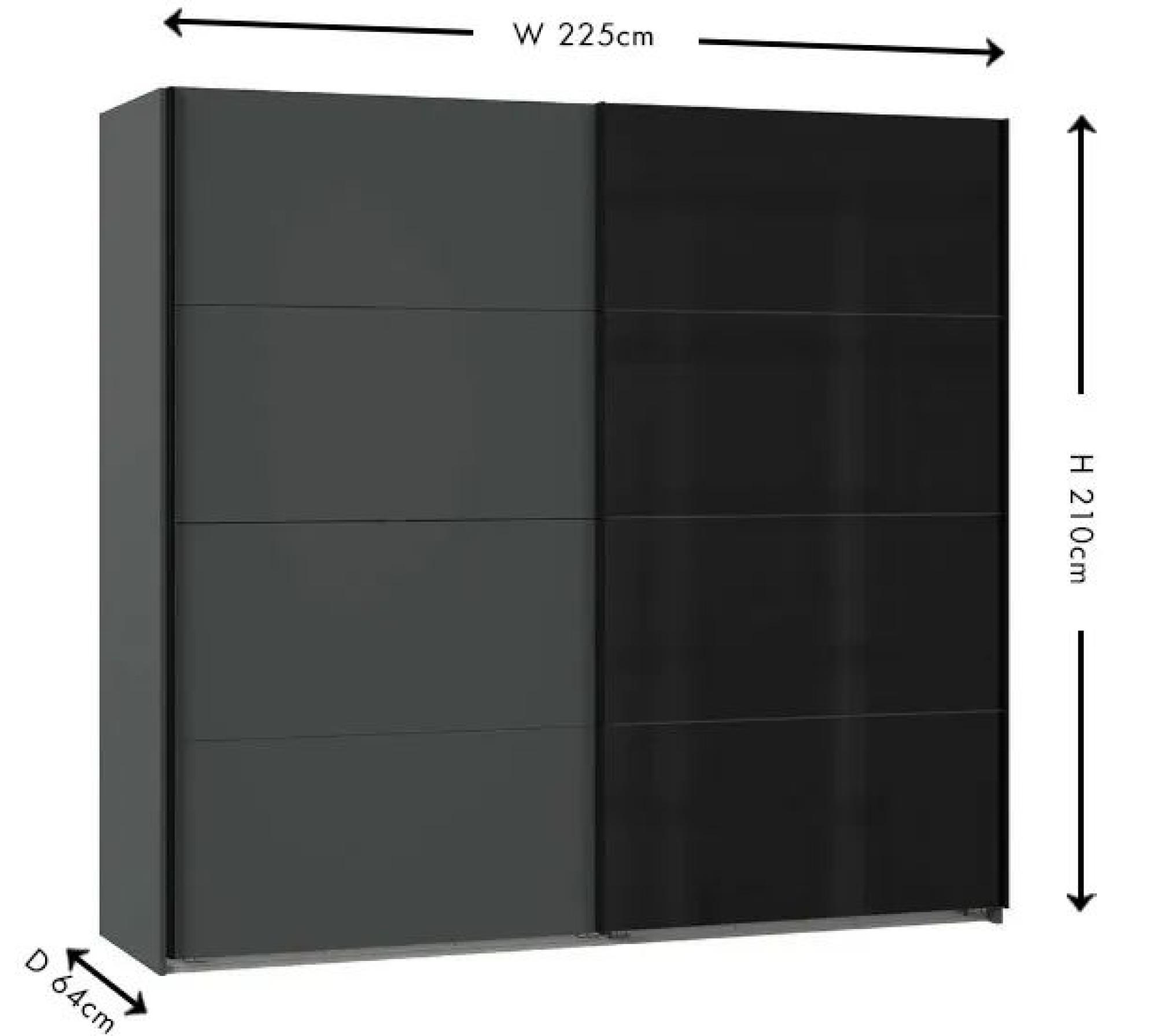 Product photograph of Ernesto 2 Door Sliding Wardrobe from Choice Furniture Superstore.