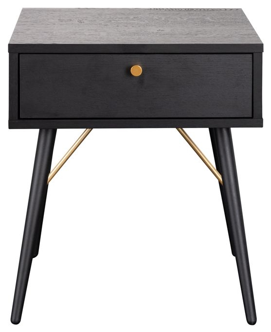 Product photograph of Vida Living Barcelona Black Bedside Table from Choice Furniture Superstore.