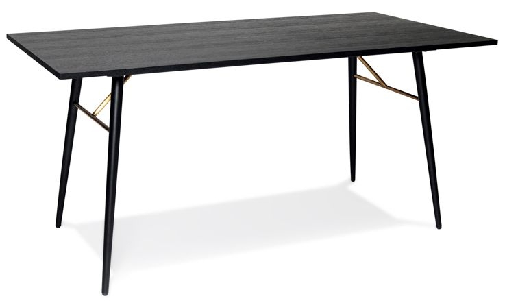Product photograph of Vida Living Barcelona 160cm Black Dining Table - 6 Seater from Choice Furniture Superstore.