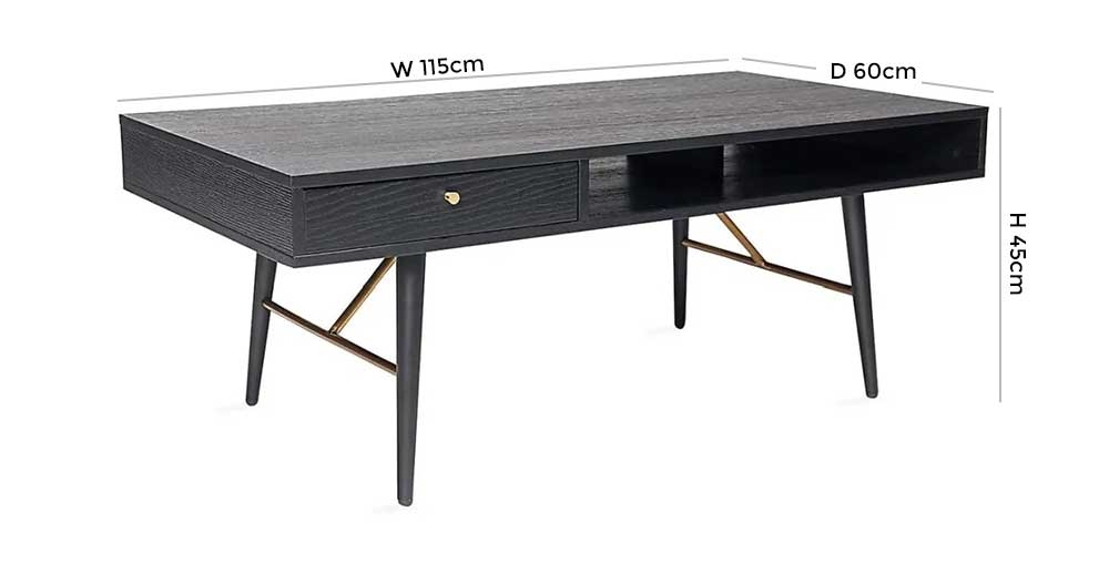 Product photograph of Vida Living Barcelona Black Coffee Table from Choice Furniture Superstore.