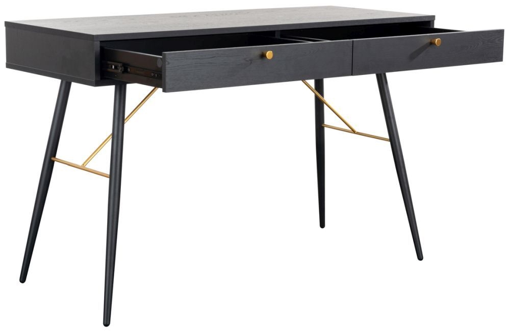 Product photograph of Vida Living Barcelona Black Console Desk from Choice Furniture Superstore.