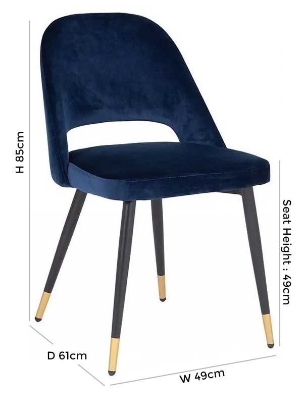 Product photograph of Vida Living Brianna Dining Chair Sold In Pairs from Choice Furniture Superstore.