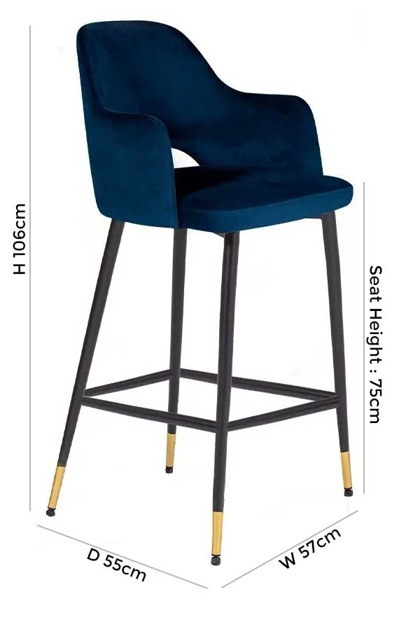 Product photograph of Vida Living Brianna Barstool Sold In Pairs from Choice Furniture Superstore.