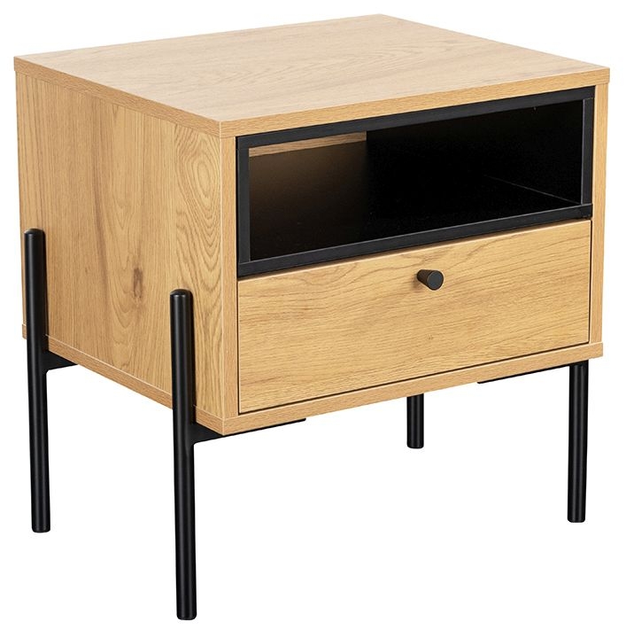 Product photograph of Vida Living Madrid 1 Drawer Bedside Table from Choice Furniture Superstore.