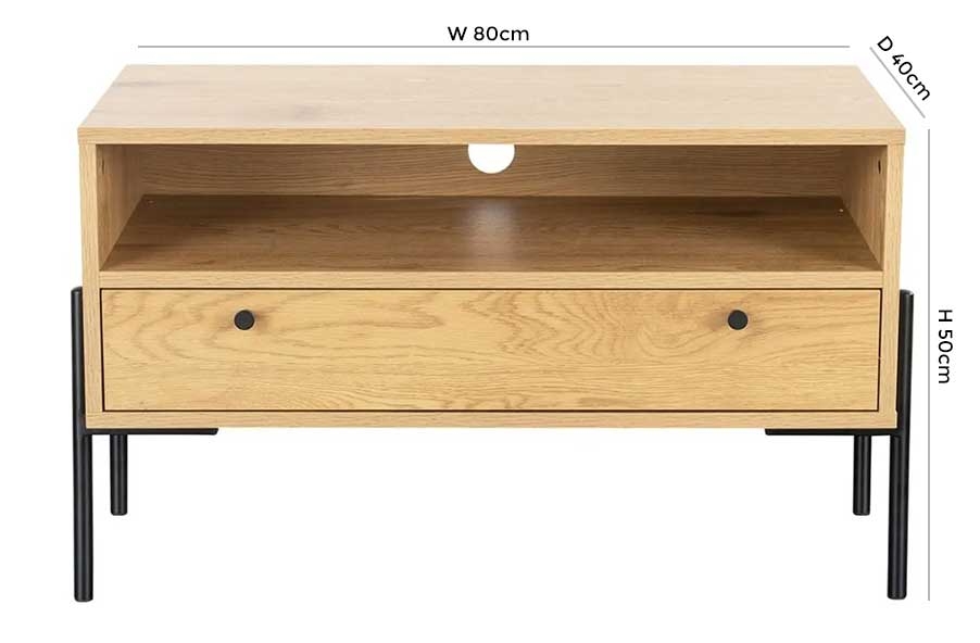 Product photograph of Vida Living Madrid 1 Drawer Tv Unit from Choice Furniture Superstore.