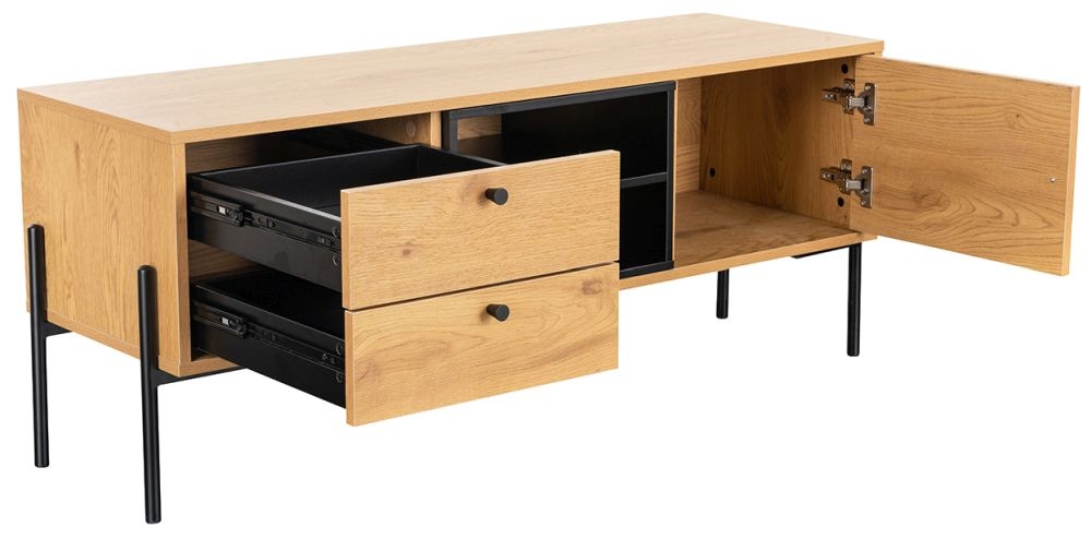 Product photograph of Vida Living Madrid 1 Door 2 Drawer Large Tv Unit from Choice Furniture Superstore.