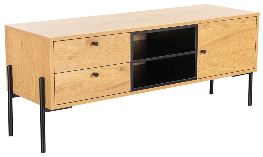 Product photograph of Vida Living Madrid 1 Door 2 Drawer Large Tv Unit from Choice Furniture Superstore.