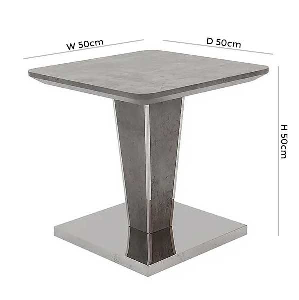 Product photograph of Vida Living Beppe Concrete Effect Lamp Table from Choice Furniture Superstore.