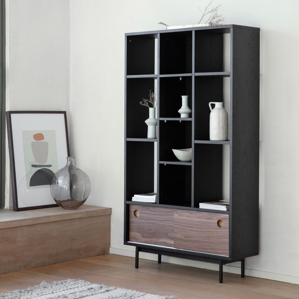 Product photograph of Barryton Walnut Display Unit from Choice Furniture Superstore.