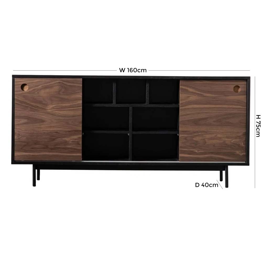 Product photograph of Barryton Walnut Sideboard from Choice Furniture Superstore.