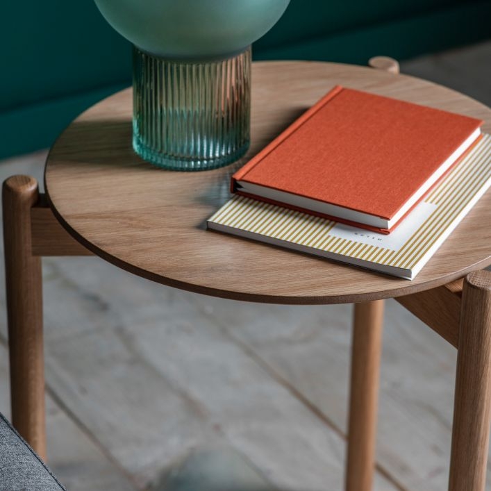 Product photograph of Bellmore Side Table - Comes In Oak Walnut And Black Options from Choice Furniture Superstore.