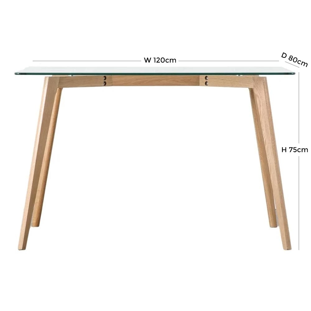 Product photograph of Blair Oak 4 Seater Dining Table from Choice Furniture Superstore.