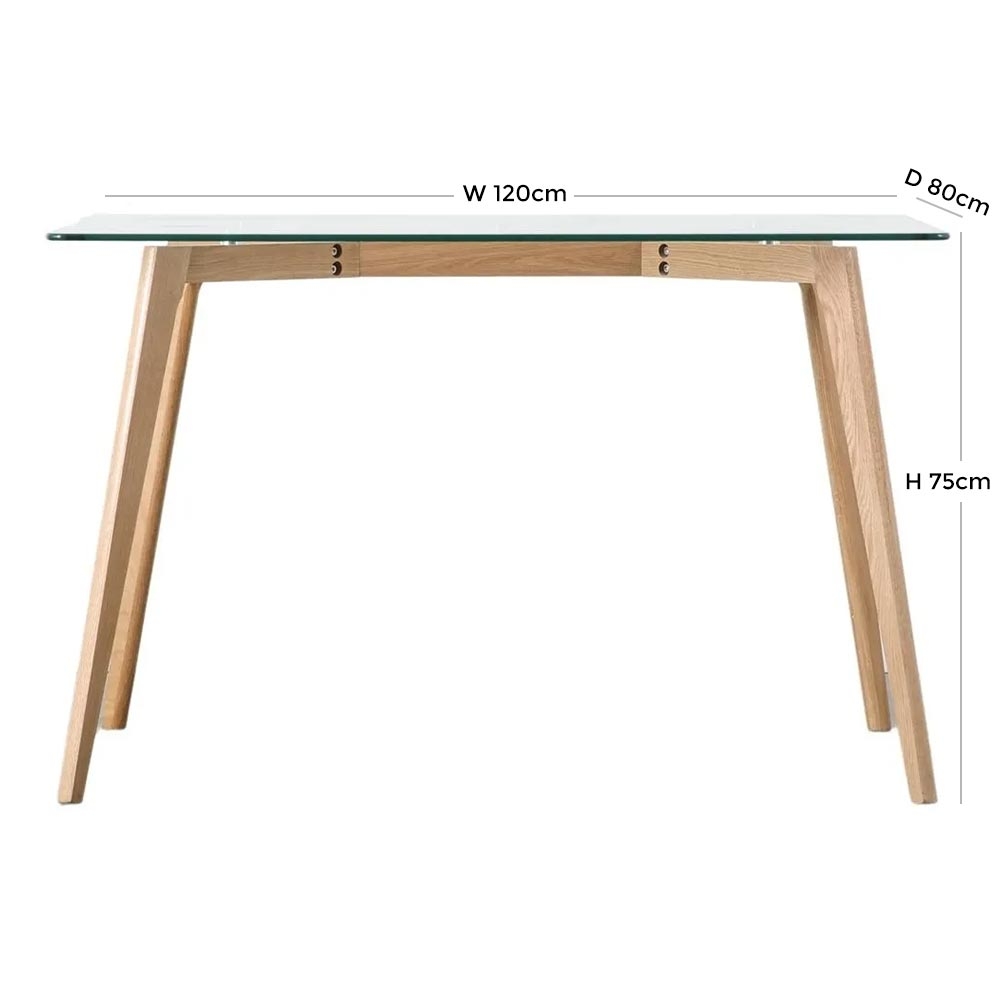 Product photograph of Blair Natural Oak 4 Seater Dining Table from Choice Furniture Superstore.