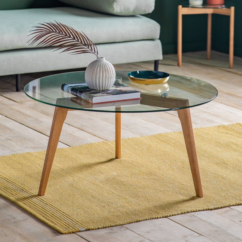 Product photograph of Blair Oak Coffee Table from Choice Furniture Superstore.