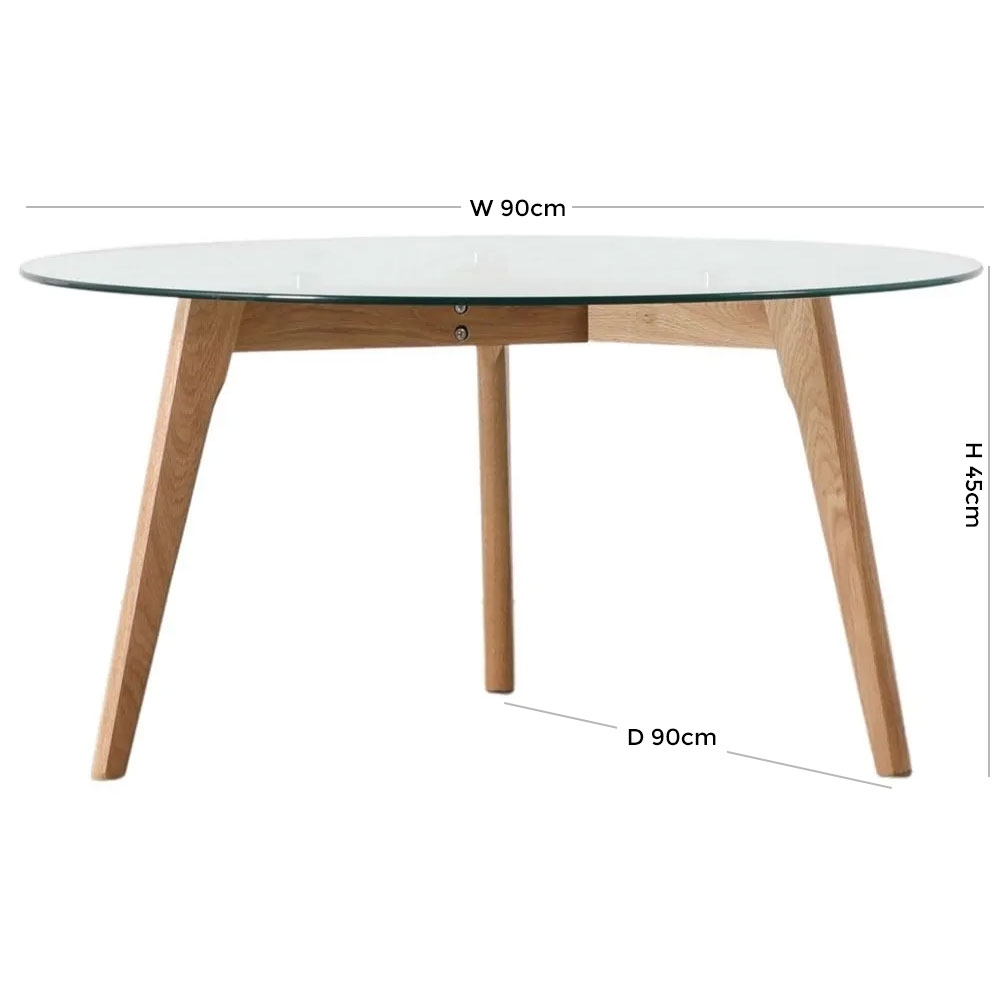 Product photograph of Blair Oak Coffee Table from Choice Furniture Superstore.