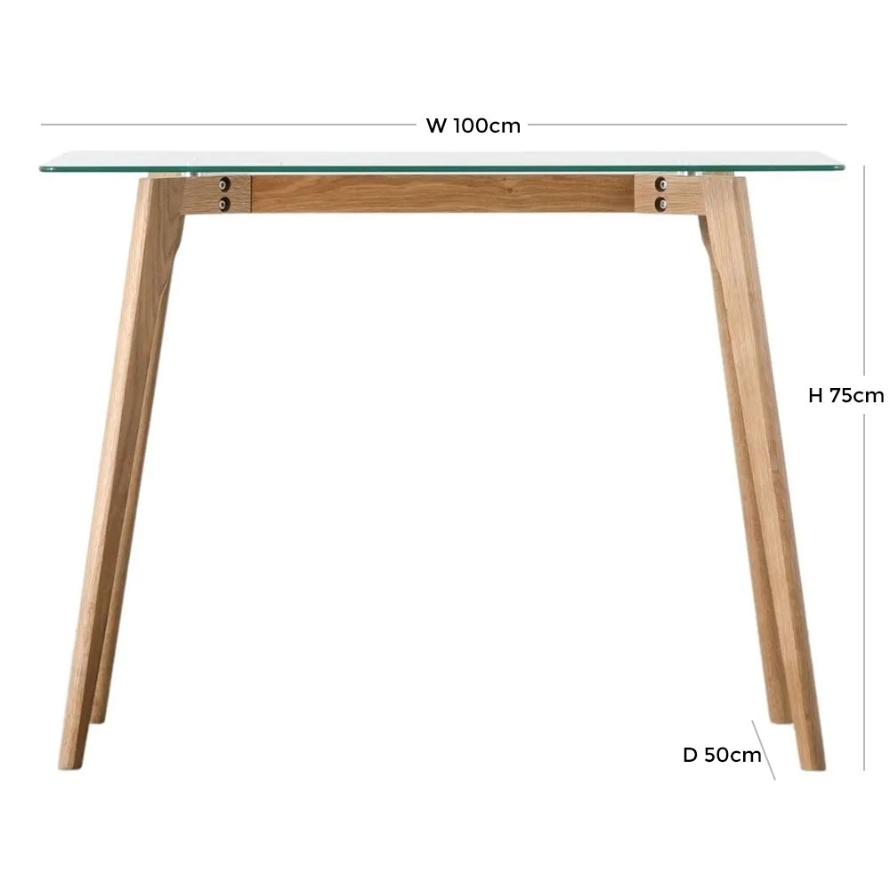 Product photograph of Blair Oak Desk from Choice Furniture Superstore.