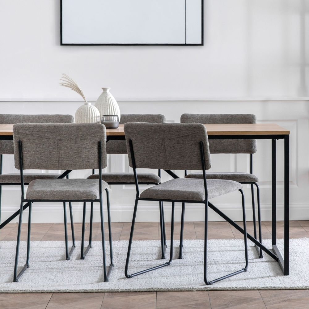 Product photograph of Henley Natural Oak Dining Table - 6 Seater from Choice Furniture Superstore.