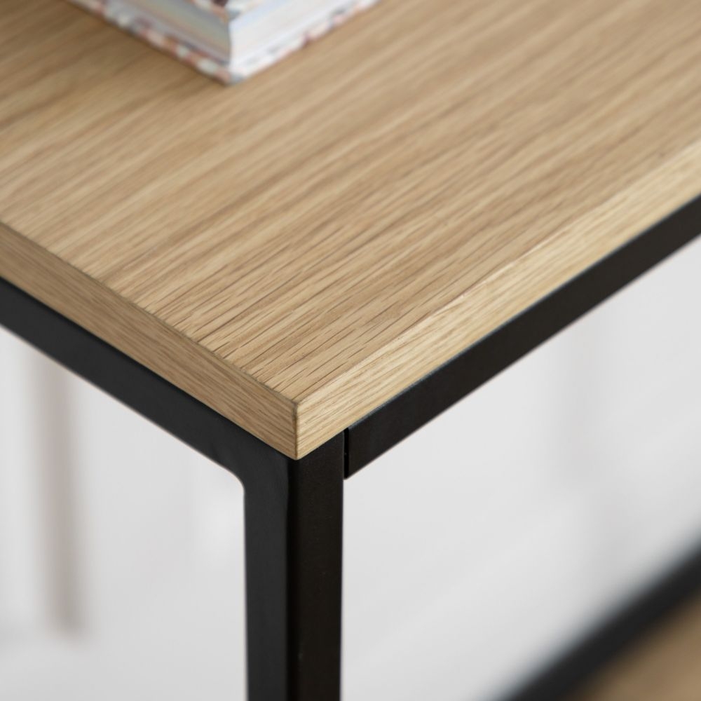Product photograph of Hixton Natural Oak Console Table from Choice Furniture Superstore.