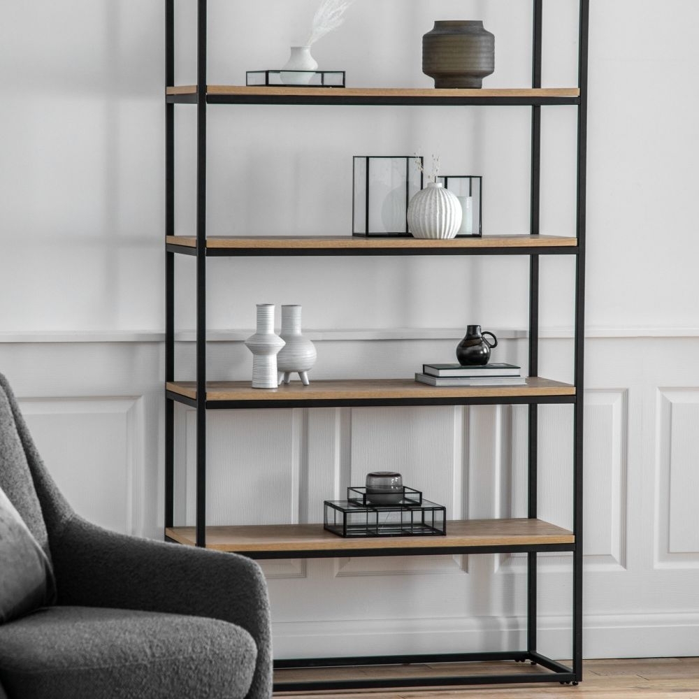 Product photograph of Hixton Natural Oak Bookcase from Choice Furniture Superstore.