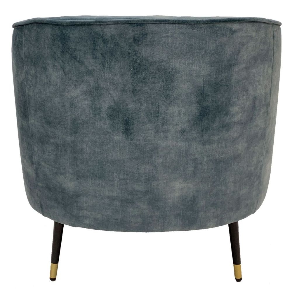 Product photograph of Mindy Brownes Aviona Petrol Blue Velvet Armchair from Choice Furniture Superstore.