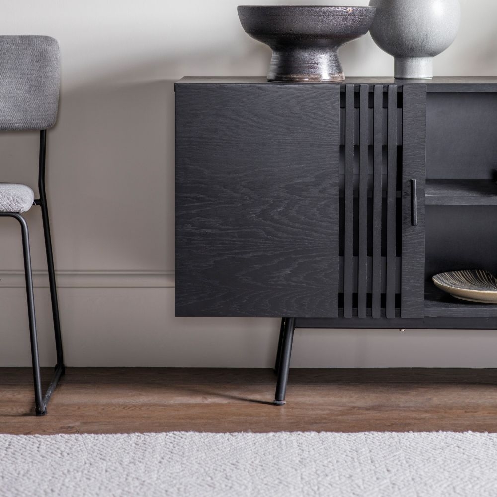 Product photograph of Holsen Black Oak Large Sideboard from Choice Furniture Superstore.