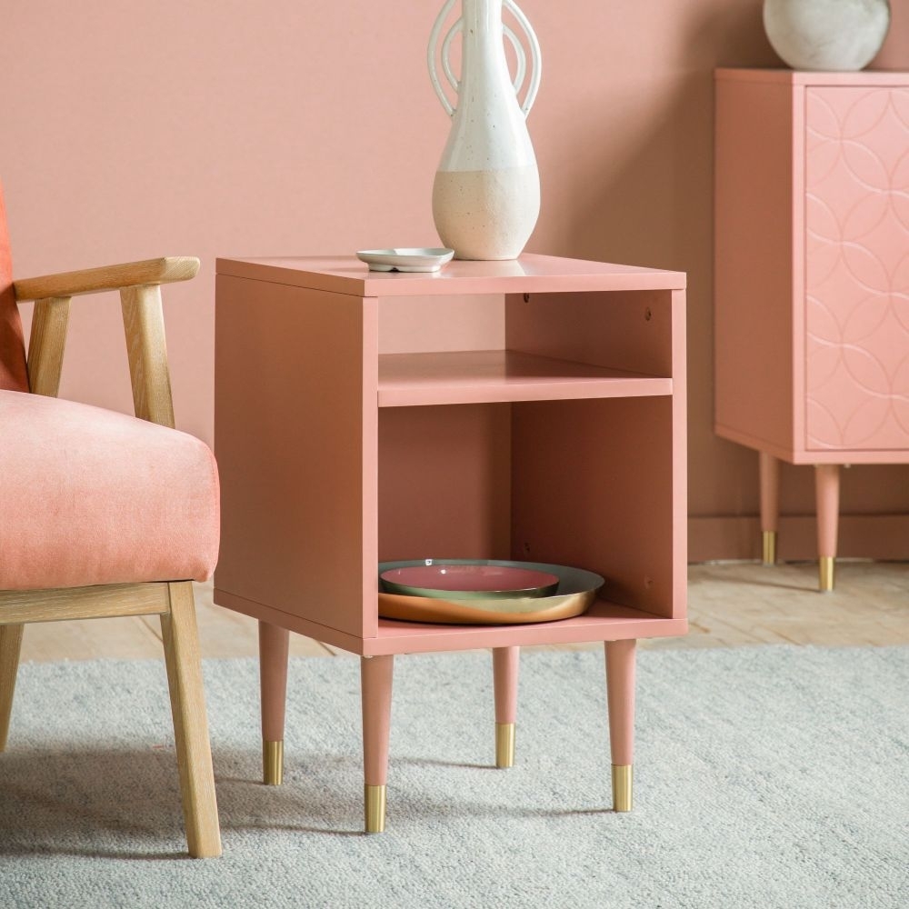 Product photograph of Holbrook Pink Side Table from Choice Furniture Superstore.