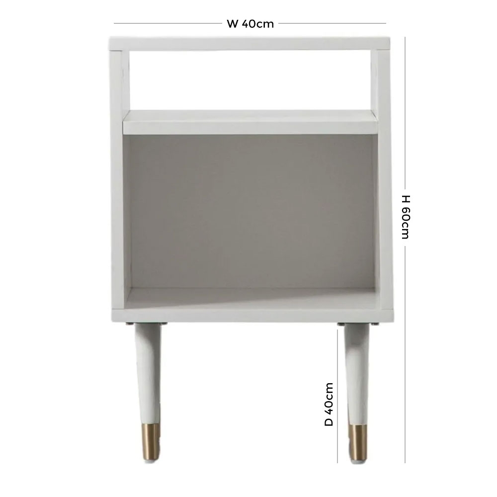 Product photograph of Holbrook White Side Table from Choice Furniture Superstore.