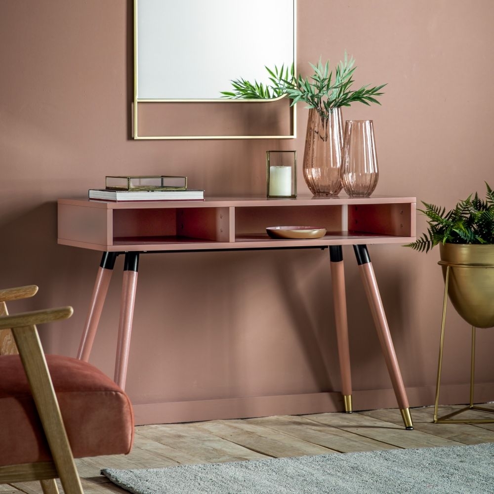 Product photograph of Holbrook Pink Console Table from Choice Furniture Superstore.