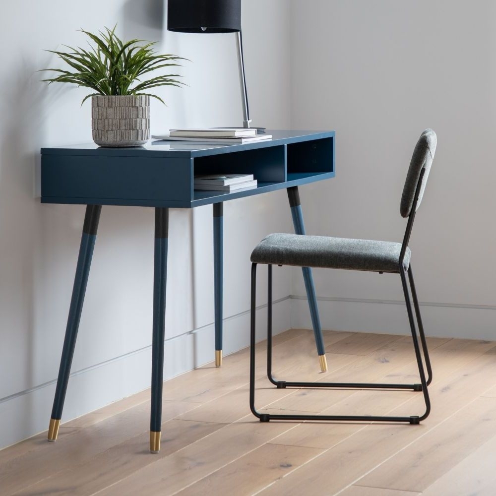 Product photograph of Holbrook Blue 110cm Console Table from Choice Furniture Superstore.