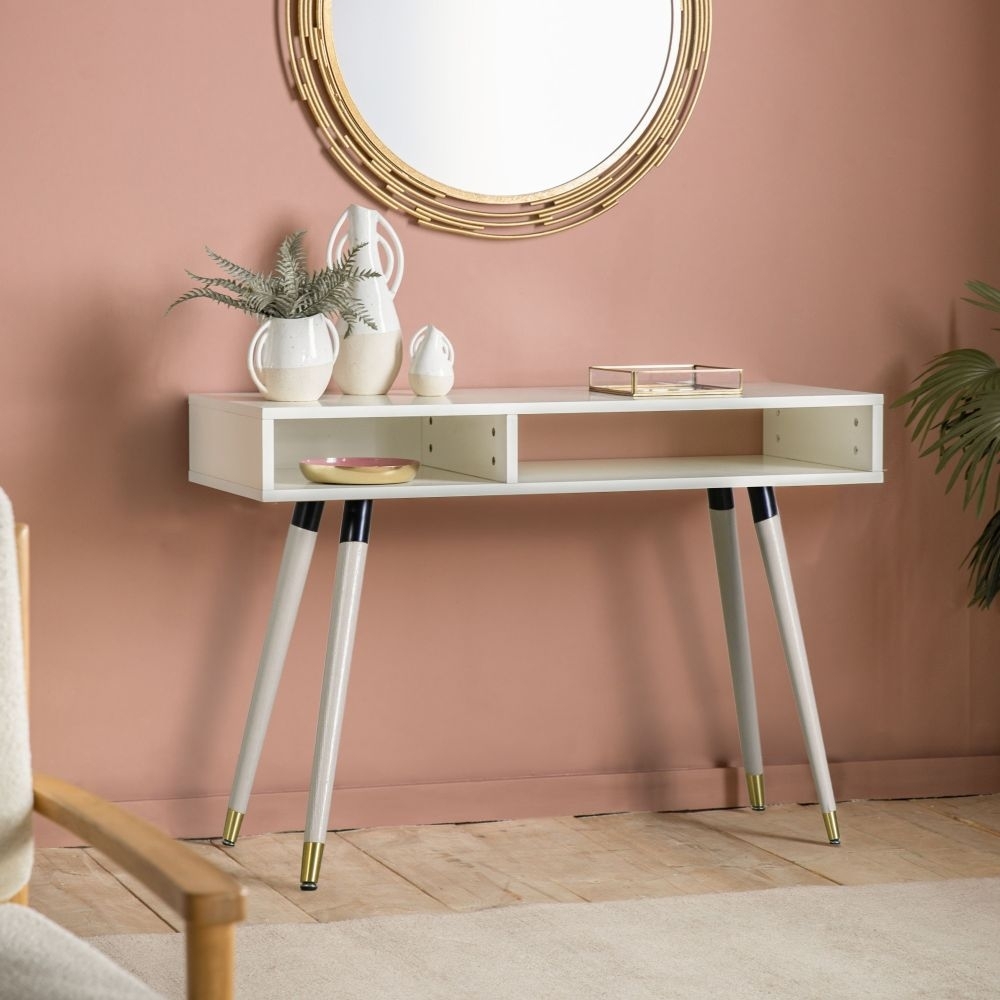 Product photograph of Hampden Console Table - Comes In White Pink And Grey Options from Choice Furniture Superstore.