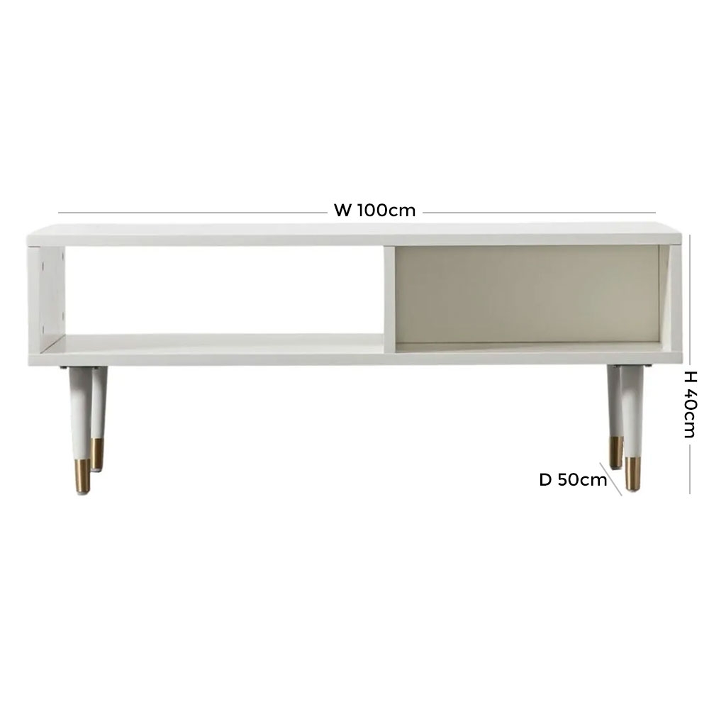 Product photograph of Hampden Media Unit - Comes In White Pink And Grey Options from Choice Furniture Superstore.