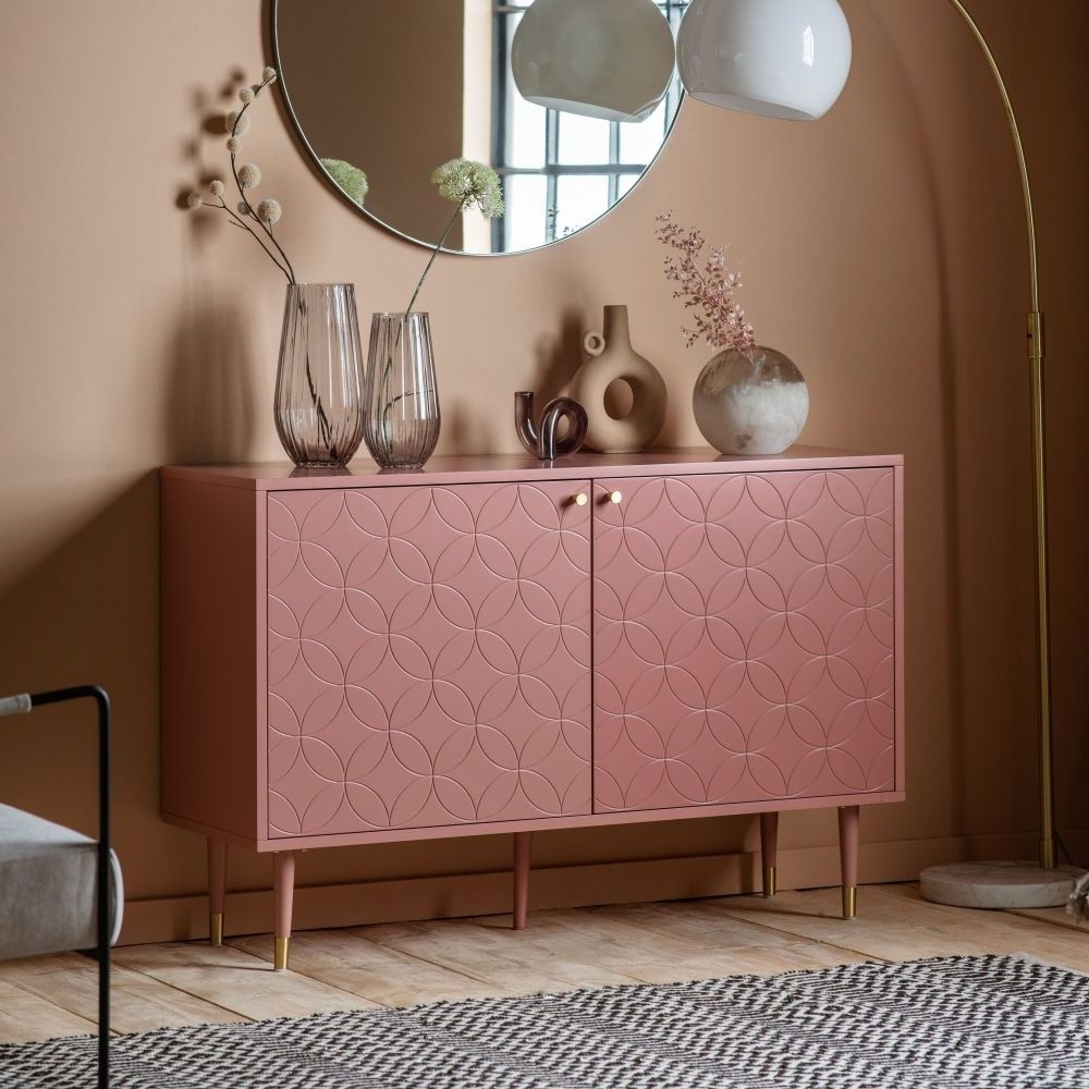 Product photograph of Holbrook Pink 2 Door Cabinet from Choice Furniture Superstore.