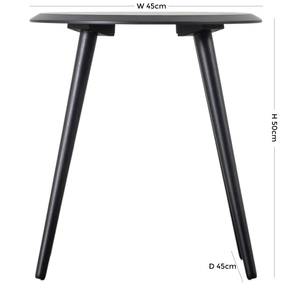 Product photograph of Maddox Black Square Side Table from Choice Furniture Superstore.