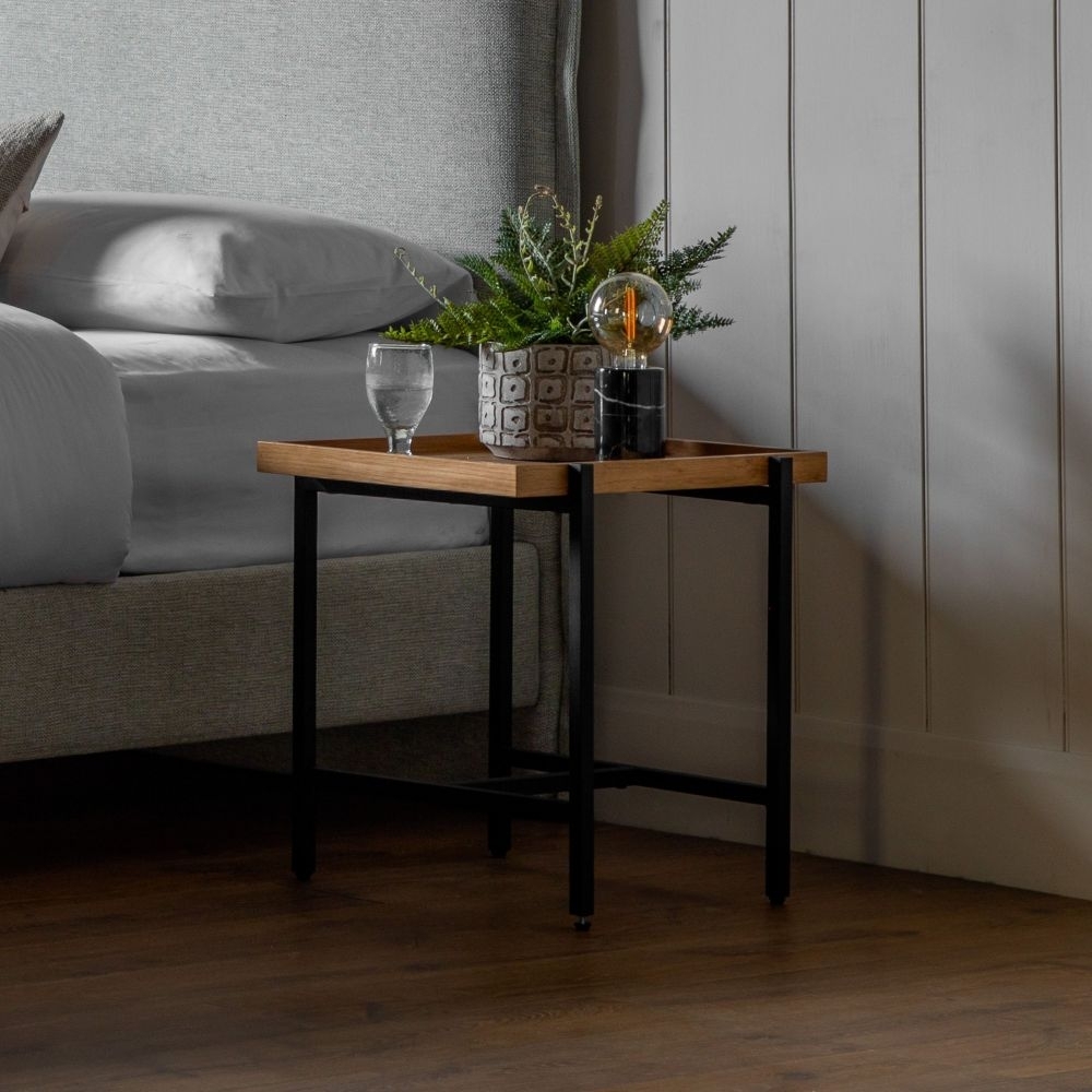 Product photograph of Timblin Oak Side Table from Choice Furniture Superstore.