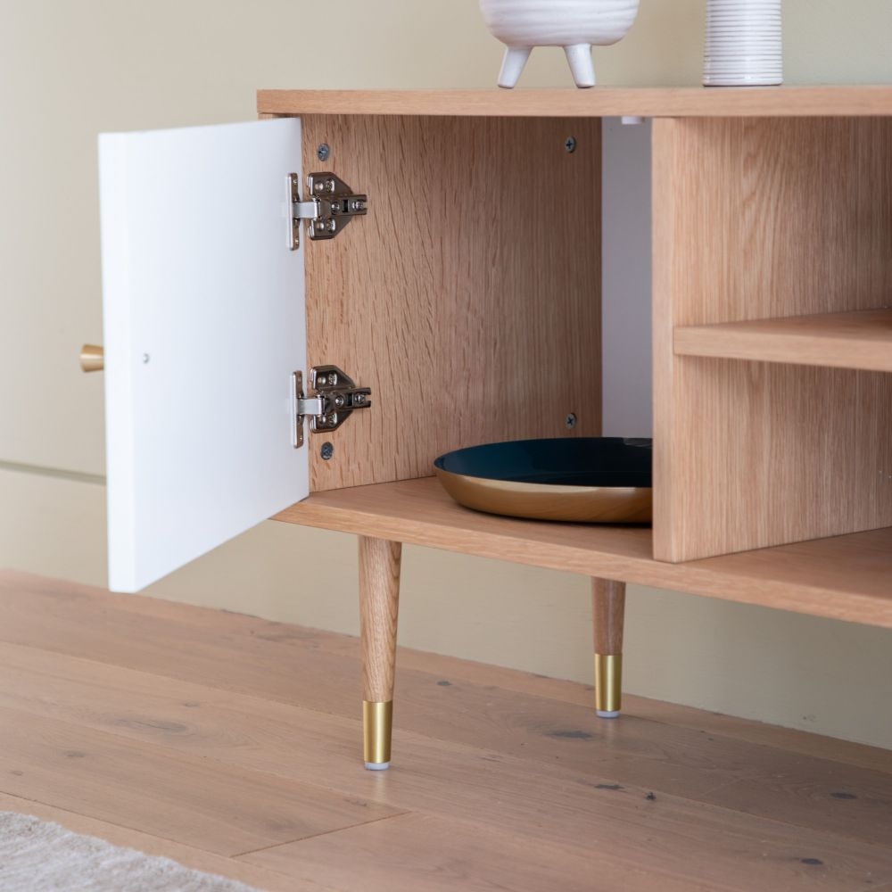 Product photograph of Newbury Oak Media Unit from Choice Furniture Superstore.