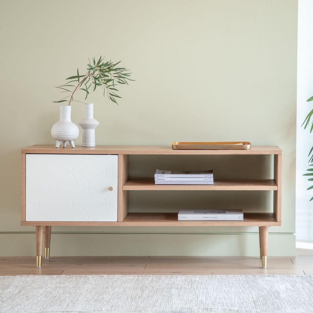 Product photograph of Norton Oak Media Unit from Choice Furniture Superstore.