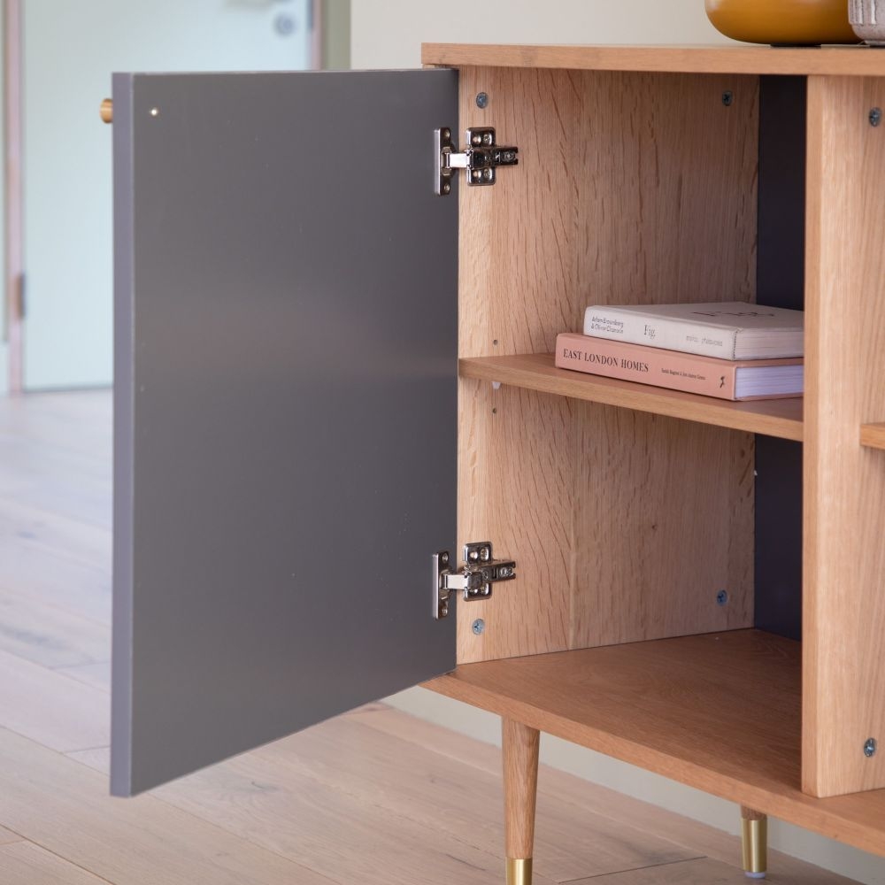 Product photograph of Newbury Oak And Grey Sideboard from Choice Furniture Superstore.