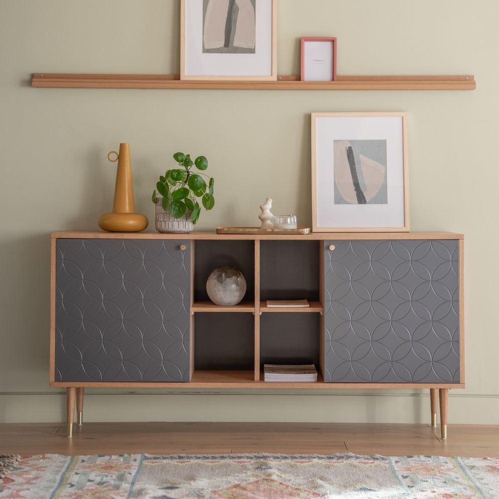 Product photograph of Newbury Oak And Grey Sideboard from Choice Furniture Superstore.