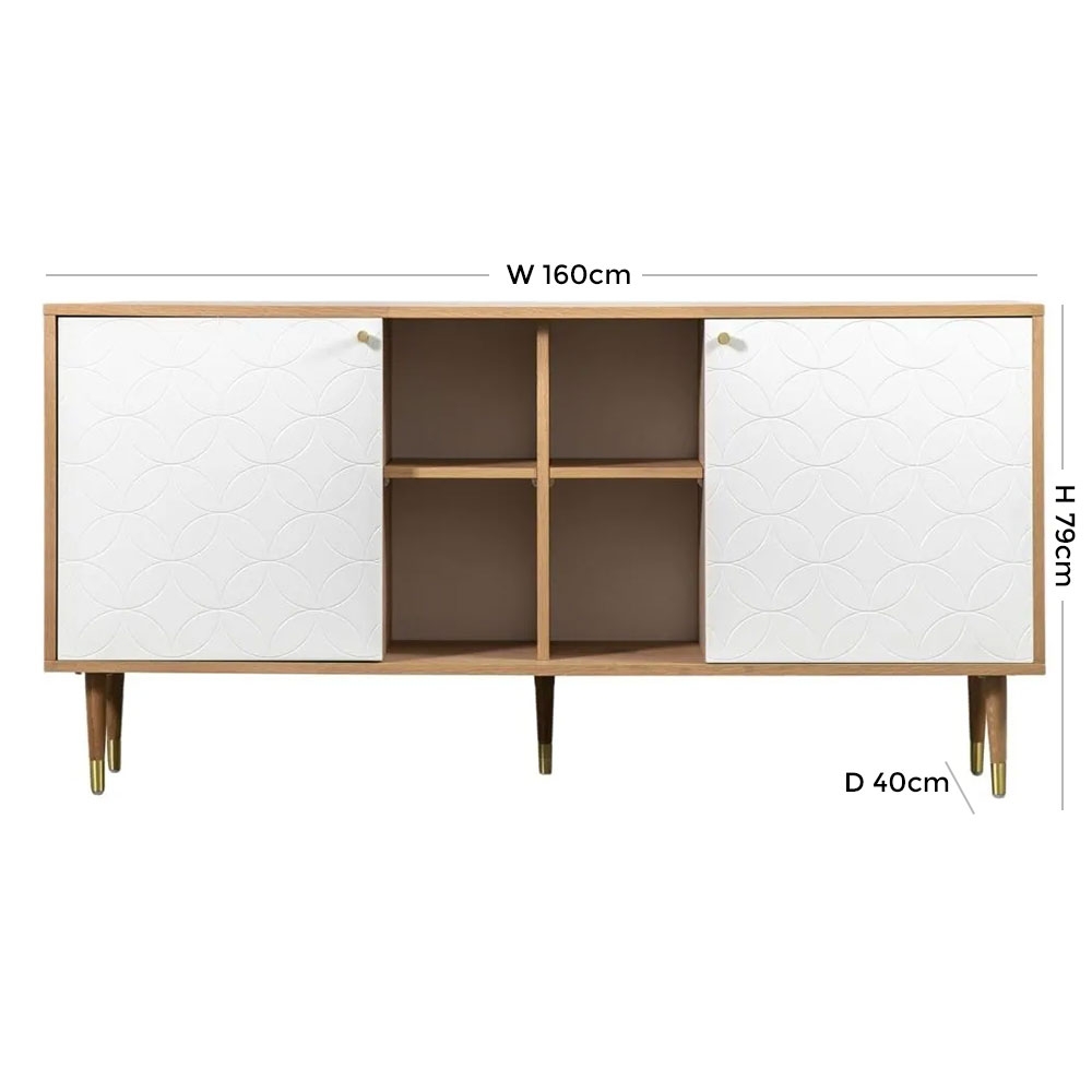 Product photograph of Norton Oak Sideboard from Choice Furniture Superstore.