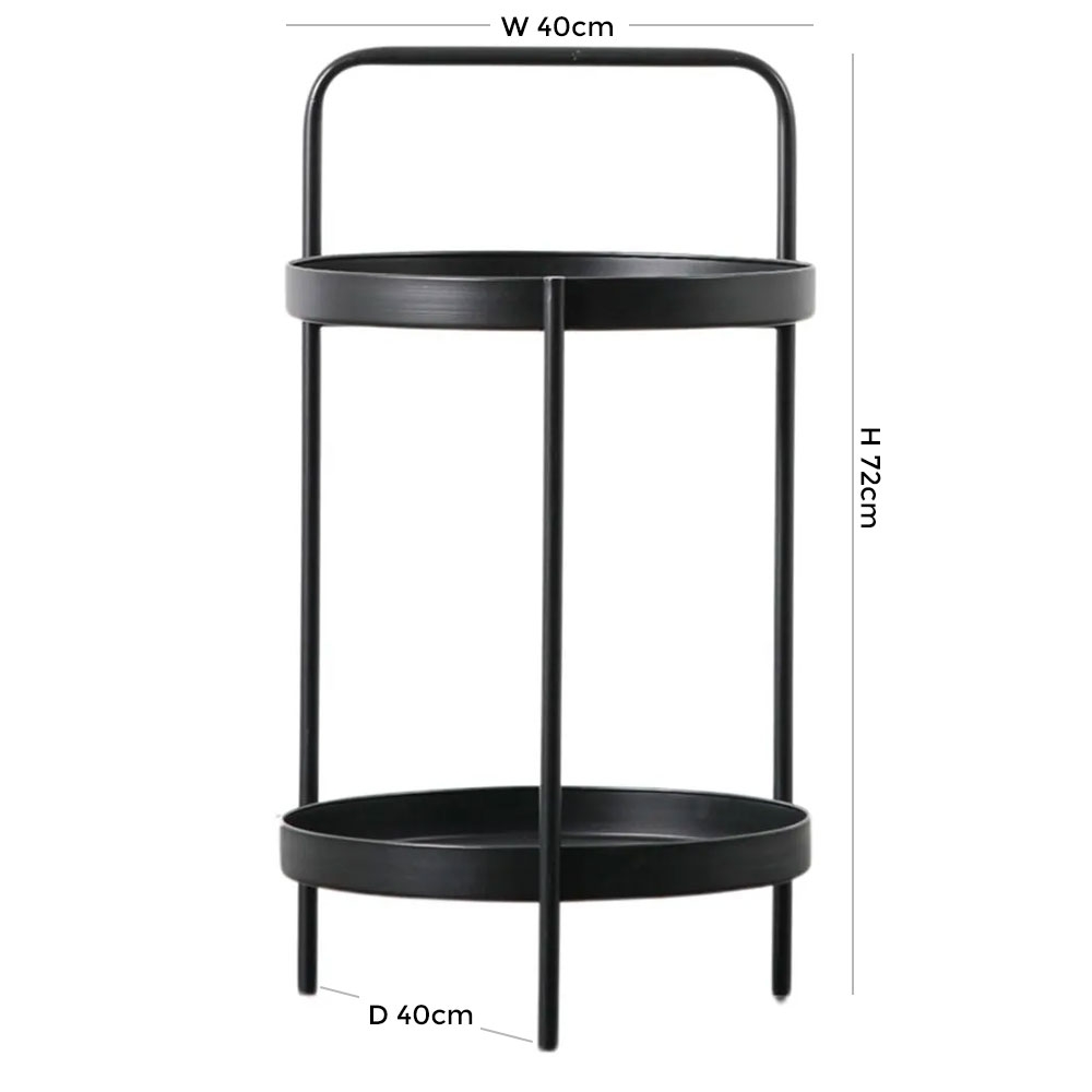 Product photograph of Staley Metal Round Side Table - Comes In Black And Gold Options from Choice Furniture Superstore.